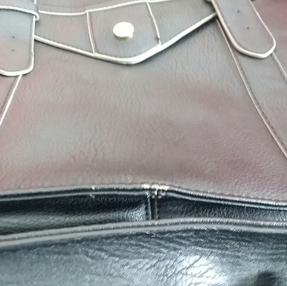 Steve Madden Large Leather Shoulder Satchel - Picture 12 of 15